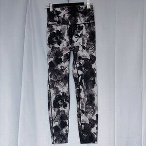 lululemon athletica Black & Gray Floral Leggings
